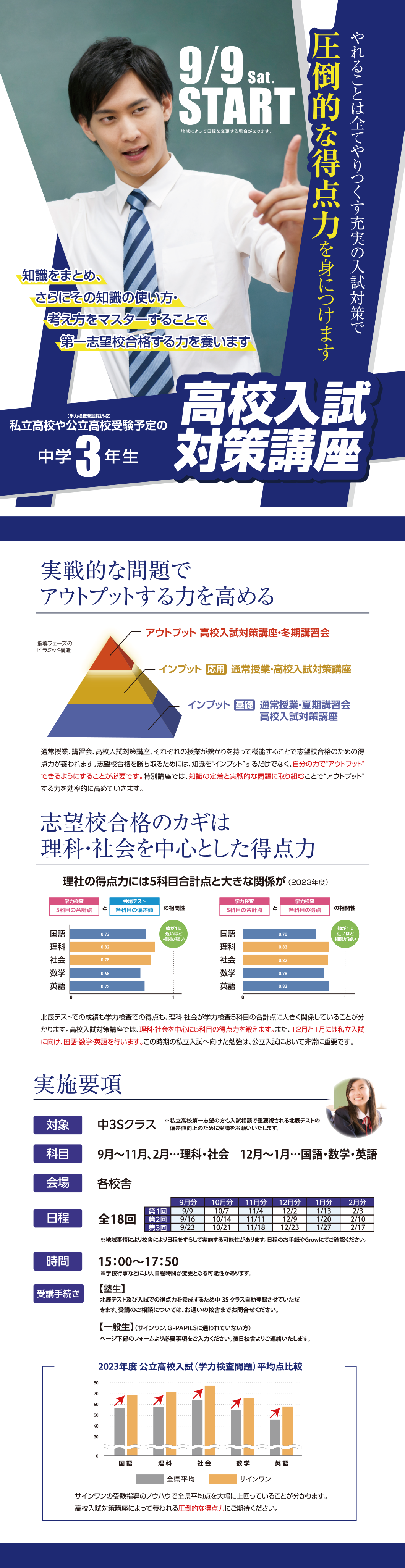 「高校入試対策講座」申し込み受付中